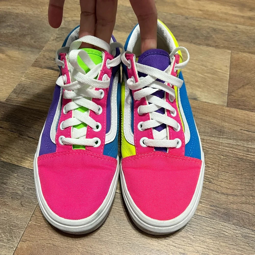 Vans Women's Multicolor Sneakers - Pink, Blue, Yellow, Purple